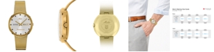Mido Men's Swiss Automatic Commander Gold-Tone PVD Stainless Steel Mesh Bracelet Watch 37mm